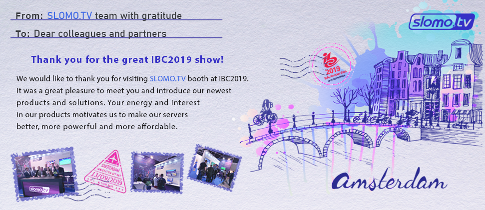 Thank you for the great IBC2019 show!