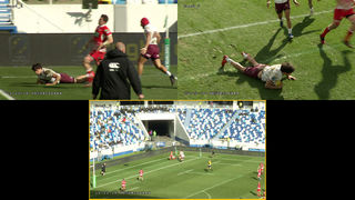 The videoReferee®-SR system was installed at a match of the European Rugby Championship®