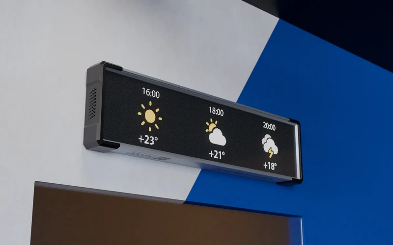 SMS example render locker room timer displaying a weather