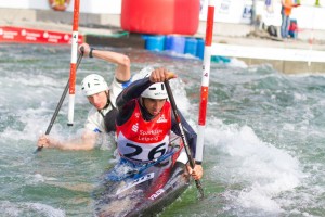 Elite European Slalom canoeists battled it out in the white water during the Canoe Slalom European Championships in Germany