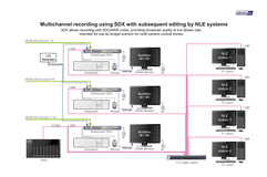 Multichannel recording using SDX with subsequent editing by NLE systems